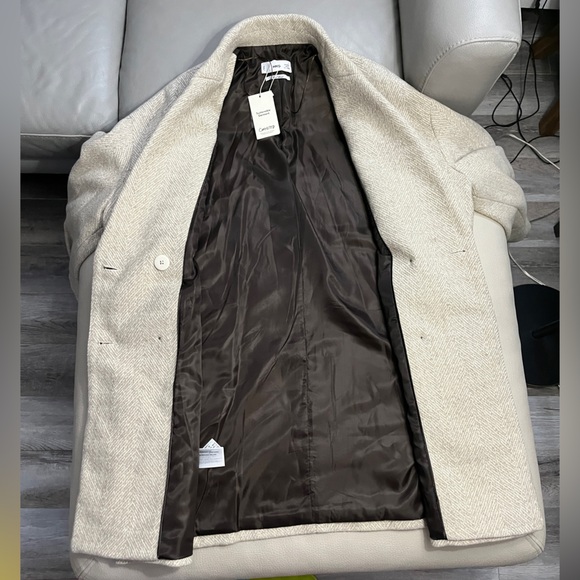 NWT - Mango Women’s Double Breasted Wool Blended Coat - Size M - Picture 10 of 15